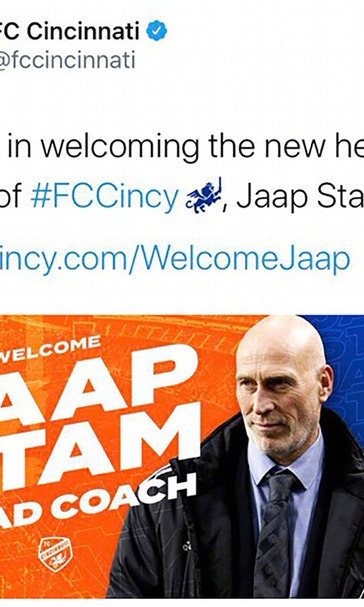 Bald truth: Cincinnati MLS team tweets wrong photo of coach
